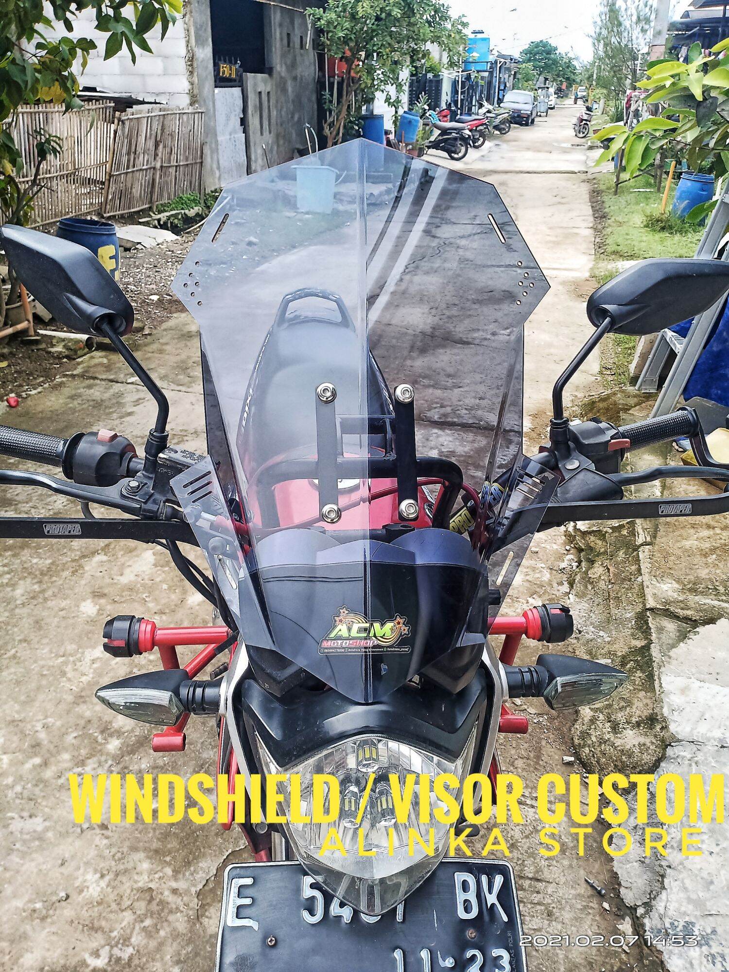 Visor Vixion PAKET Breket Visor 50cm V 3 Yamaha Old Vixion Visor Custom