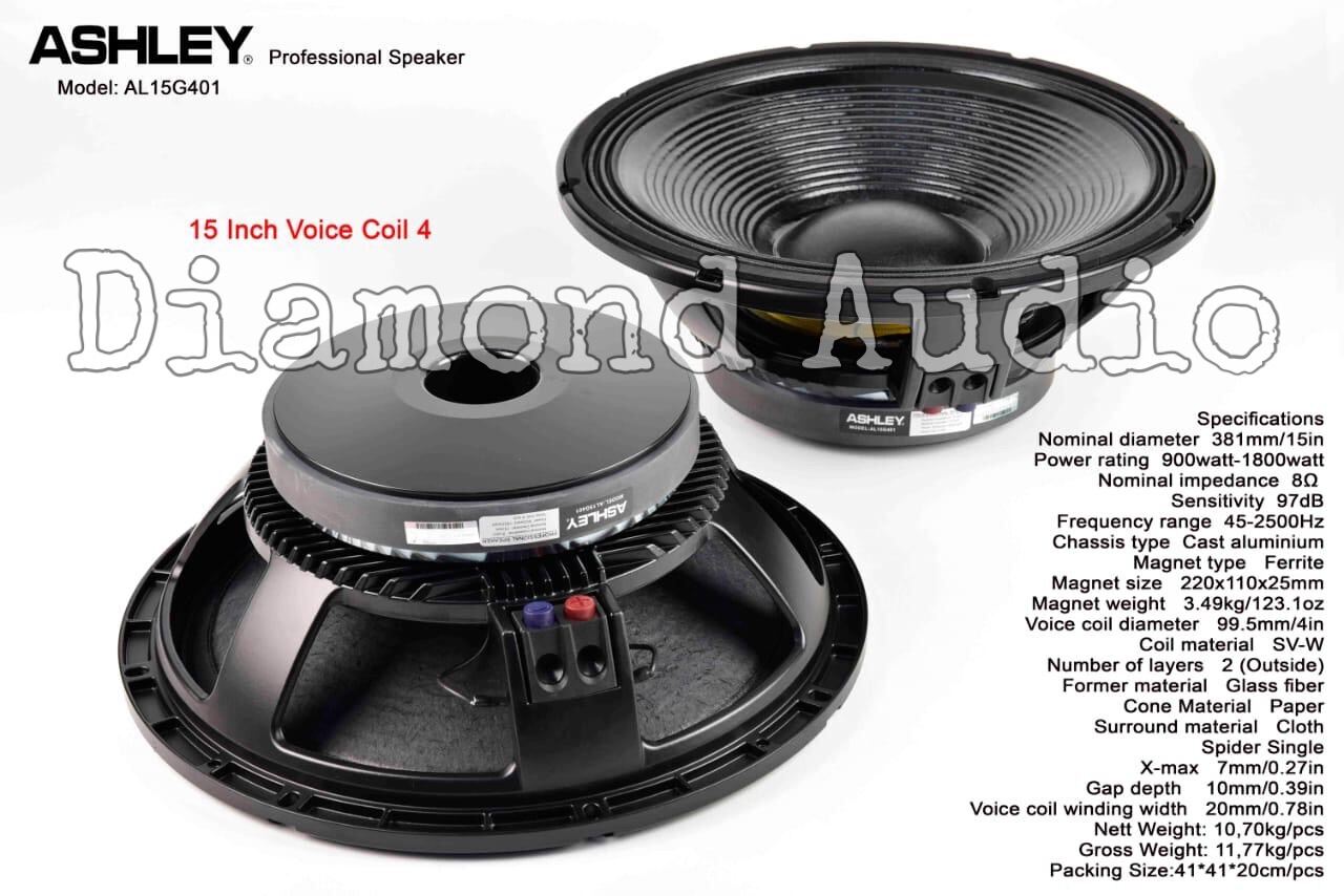 Speaker Komponen Ashley Al G Original Woofer Inch Ashley