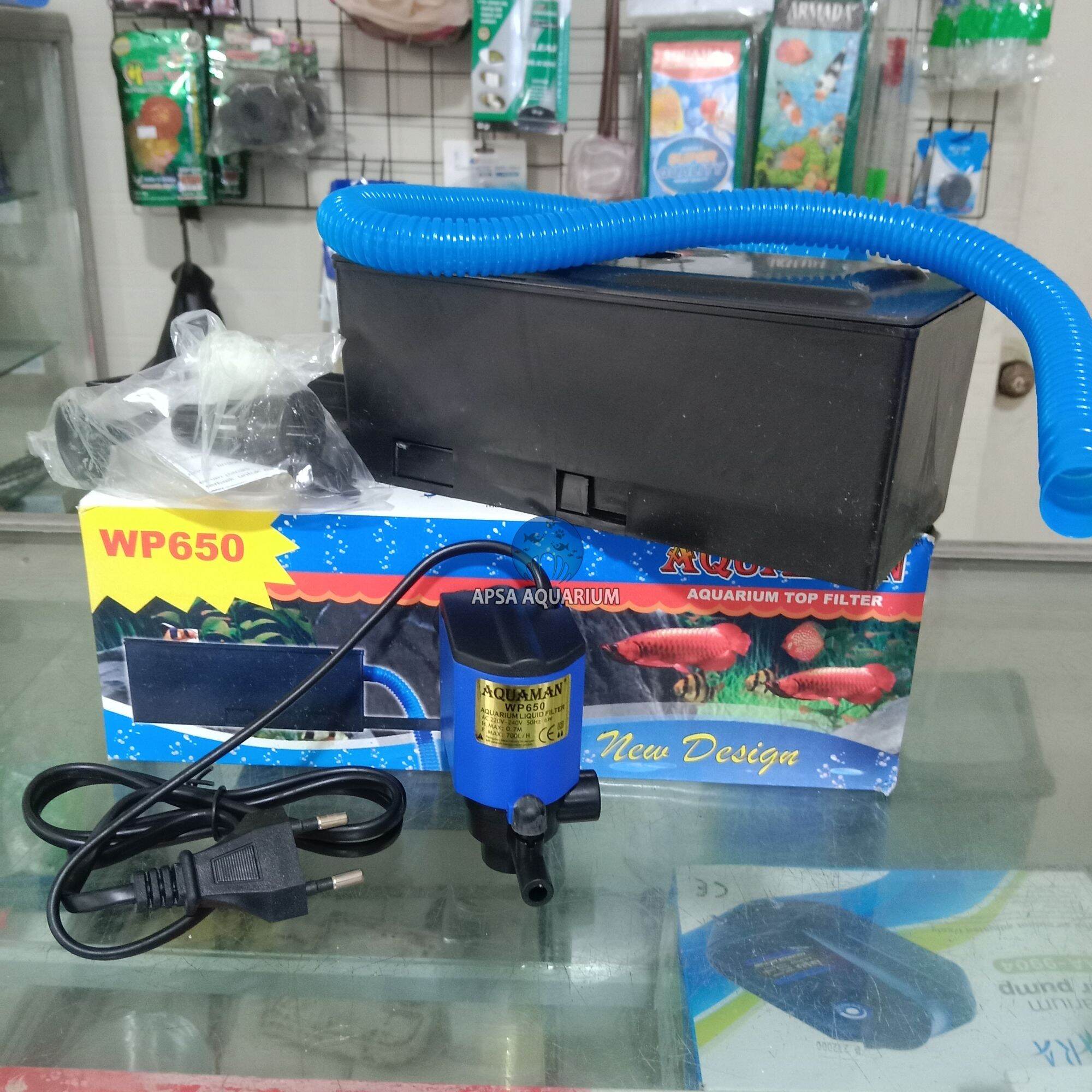 Paket Lengkap Power Heads Mesin Pompa Celup Filter Aquarium Mini Top