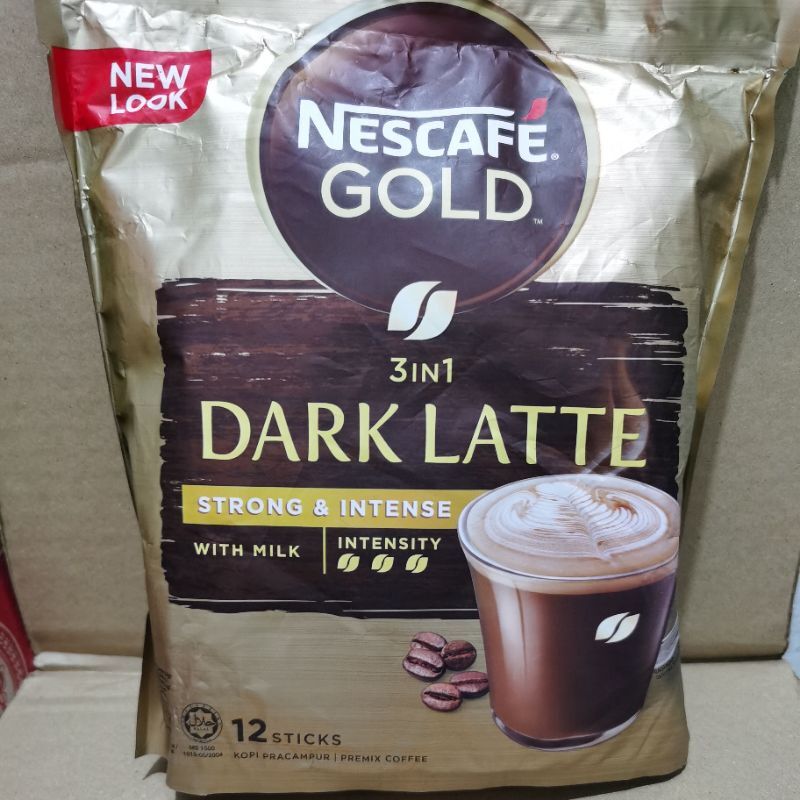 NESCAFE GOLD 3 In 1 DARK LATTE STRONG INTENSE WITH MILK Lazada