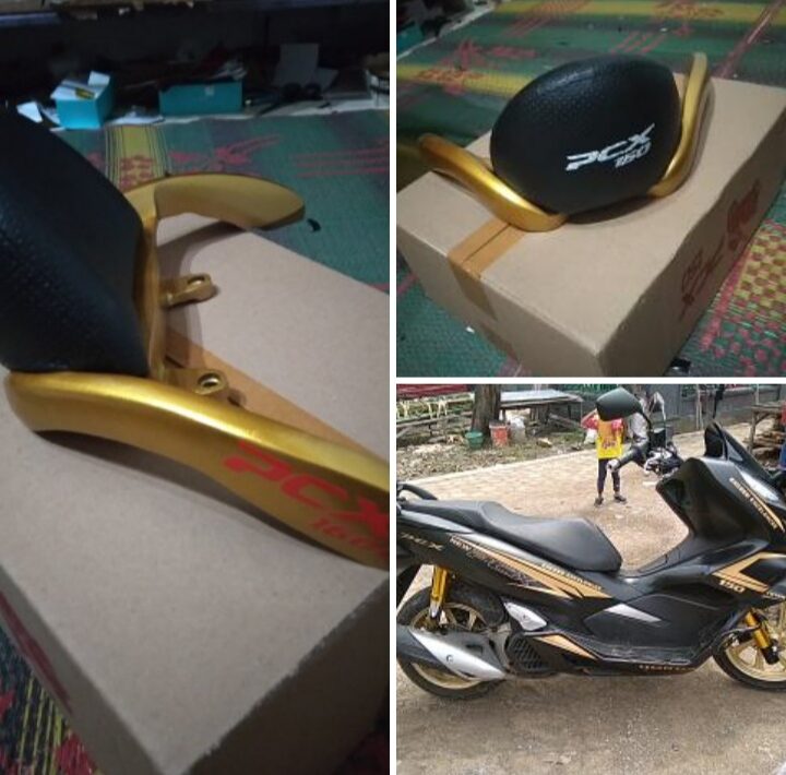 Behel Sandaran Jok Honda Pcx Cbs Abs Gold Series Lazada Indonesia