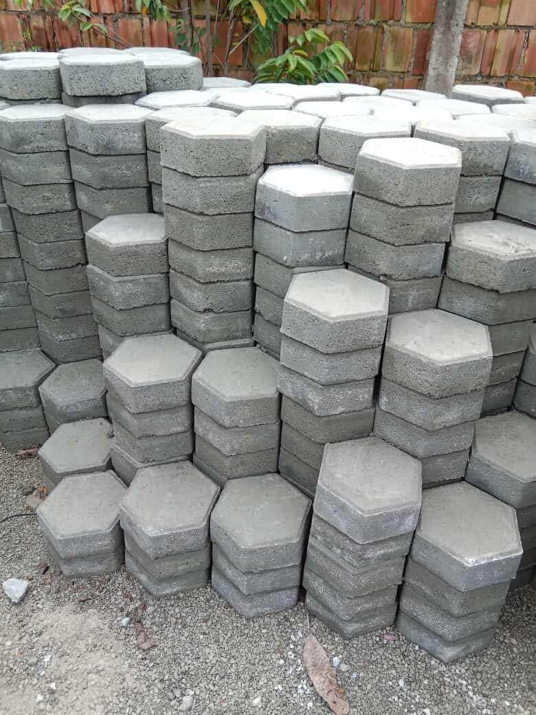 Paving Blok Segi Enam Press Hidrolik Cm Paving Blok Hexagon