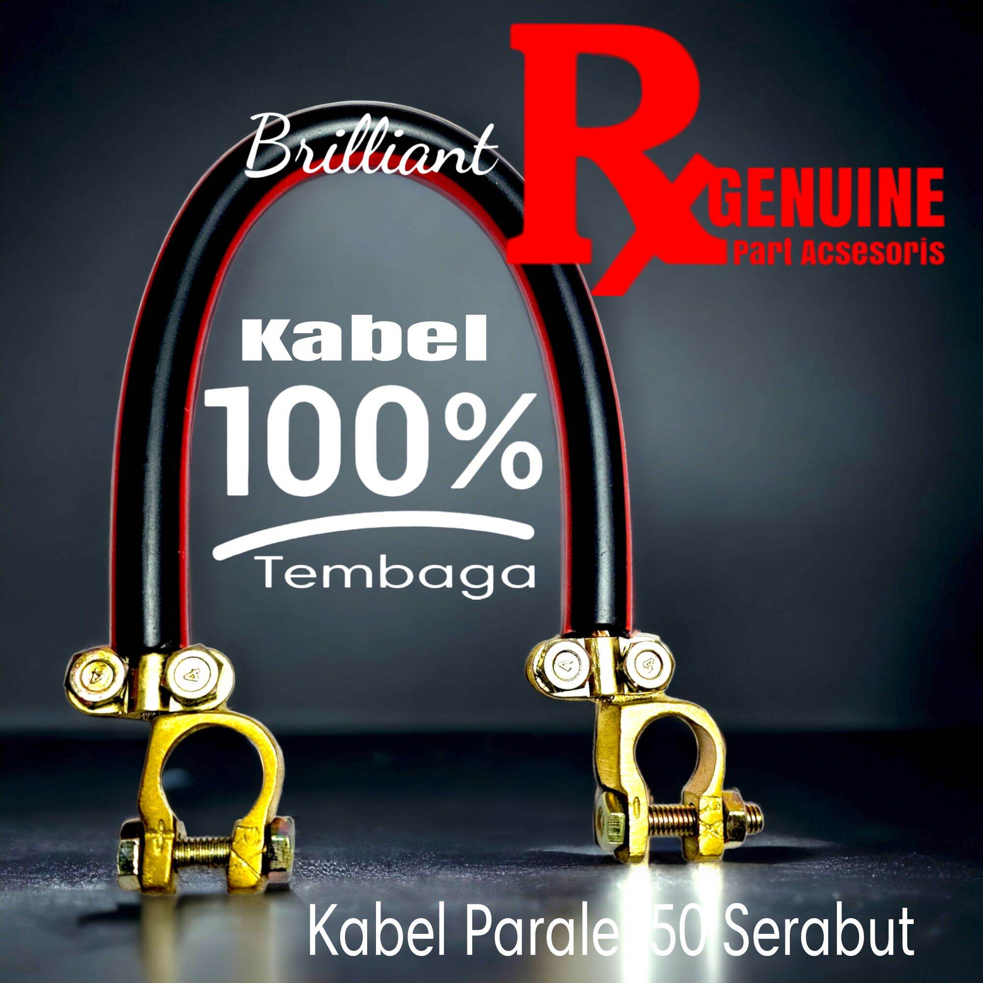 Kabel Paralel Seri Accu Aki Kabel Tembaga Klem Kuningan Lazada