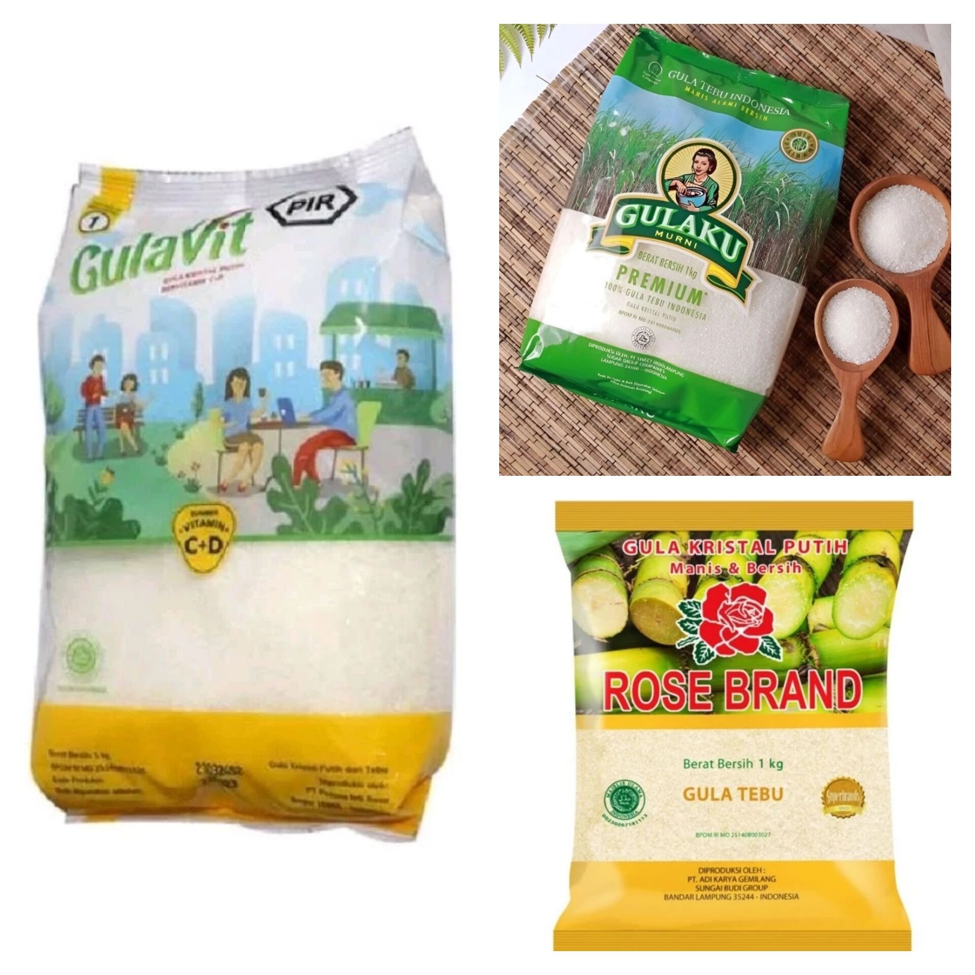 Gulaku Rosebrand Dan Gulavit 1kg Gula Pasir Asli 1kg Lazada Indonesia