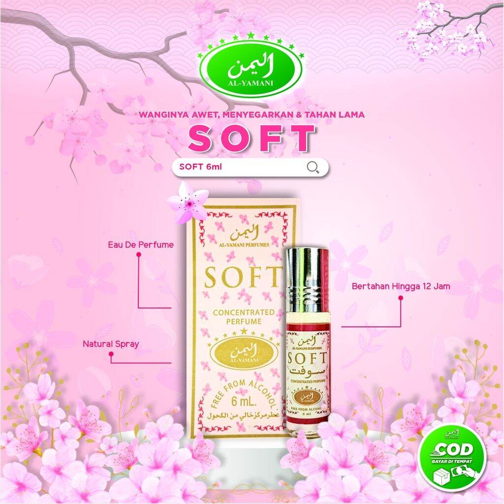 Soft Al Yamani Perfumes Ukuran 6ml Kemasan Roll On Minyak Wangi