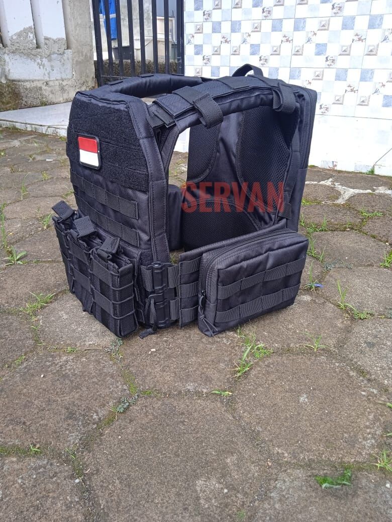 Rompi Tactical Blackmamba Pelepas Cepat Bodyvest Polisi Tni Brimob