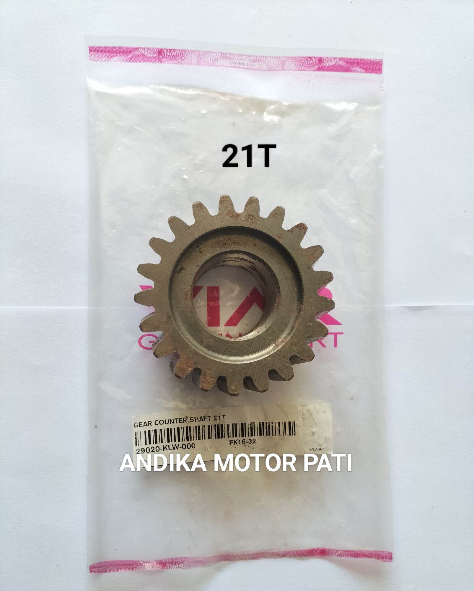 GEAR COUNTER SHAFT 21T GIGI GARDAN BELAKANG VIAR RODA3 KARYA 300CC