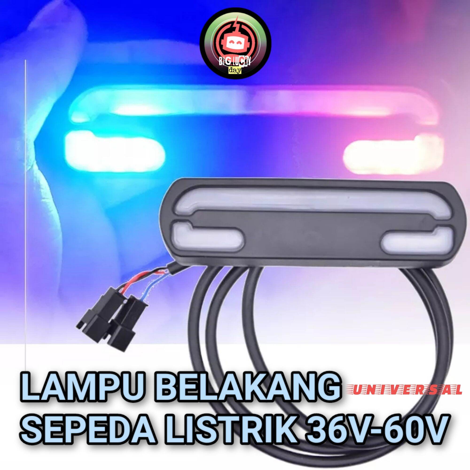 LAMPU BELAKANG SEPEDA LISTRIK 36V 60V UNIVERSAL TAIL LIGHT LAMPU REM