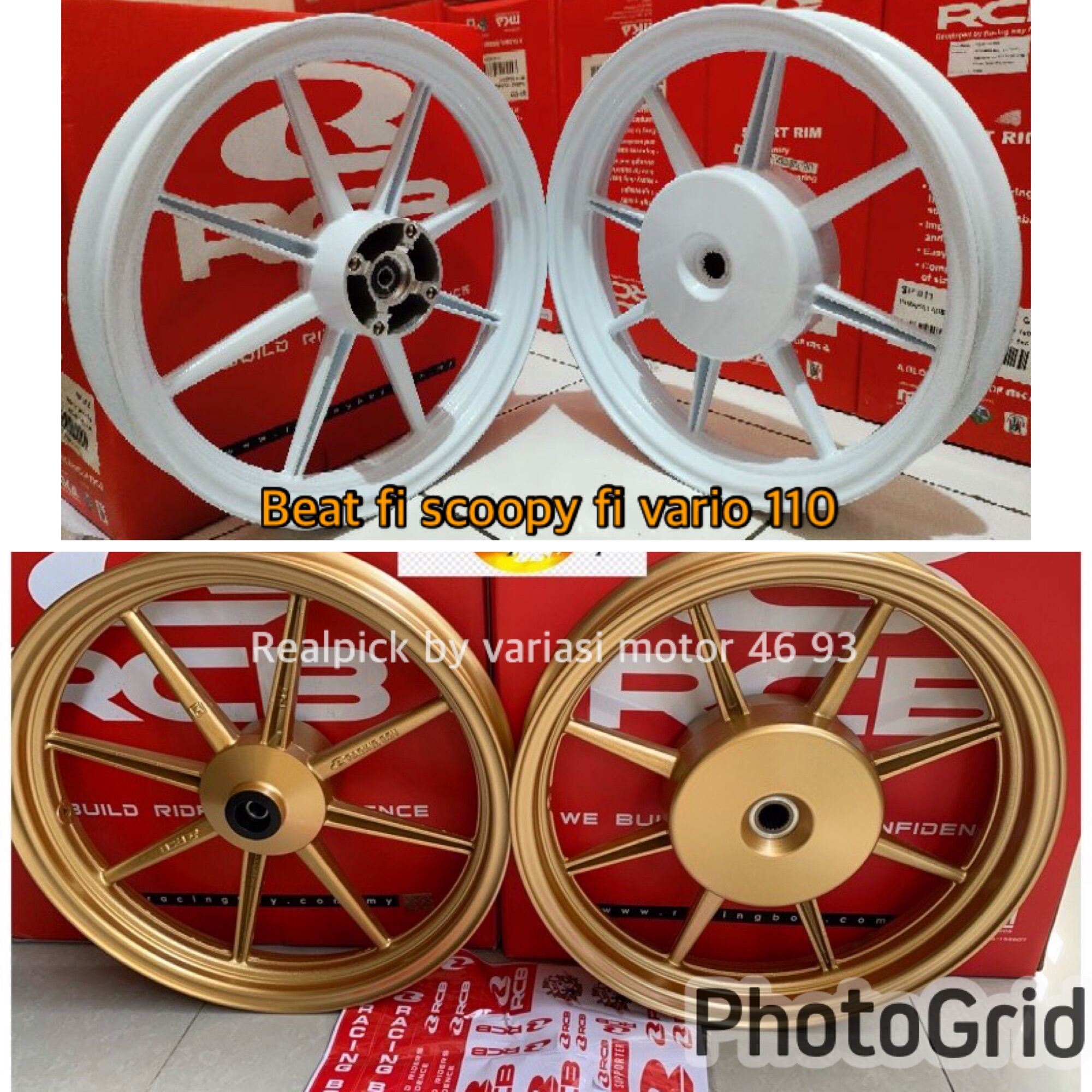 Velg Rcb Sp Gold Palang Vario Beat Scoopy Spacy Pelek Rcb