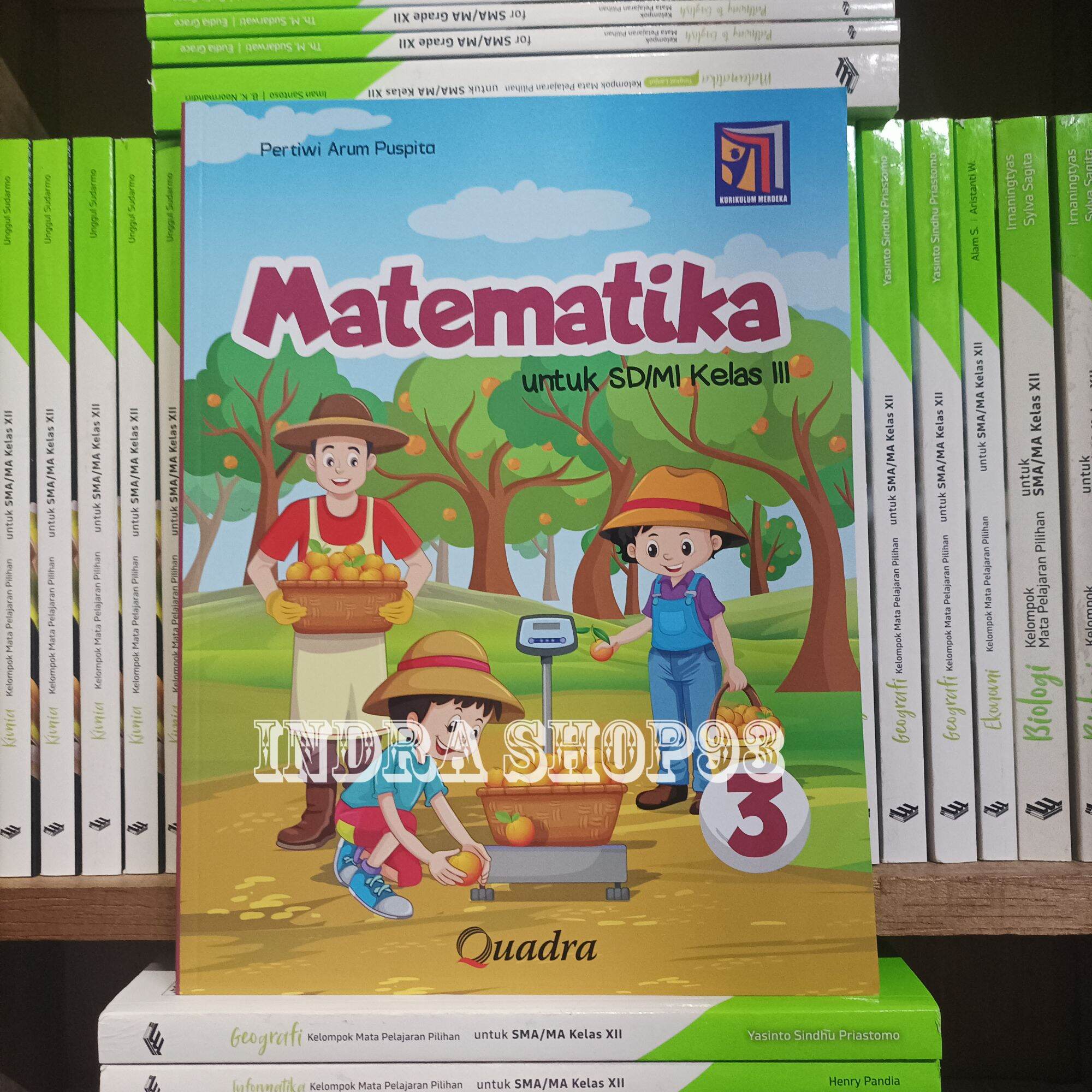 Buku Matematika Kelas 3 SD Mi Quadra Kurikulum Merdeka Original