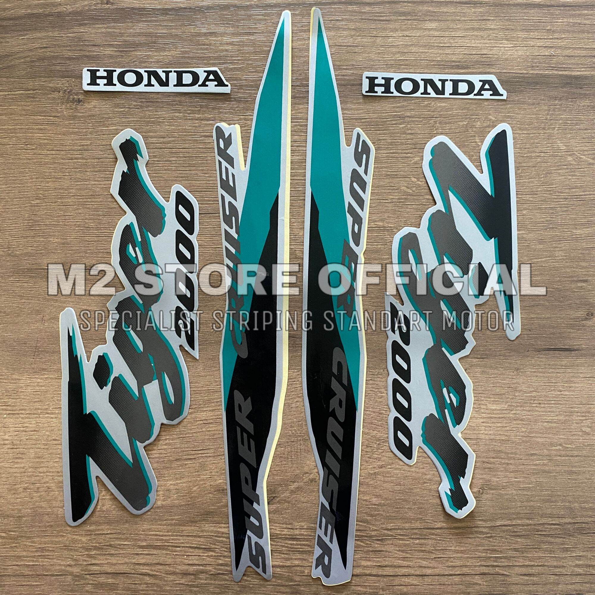 Striping Stripping Honda Tiger Tiger Silver Hijau Sticker Stiker