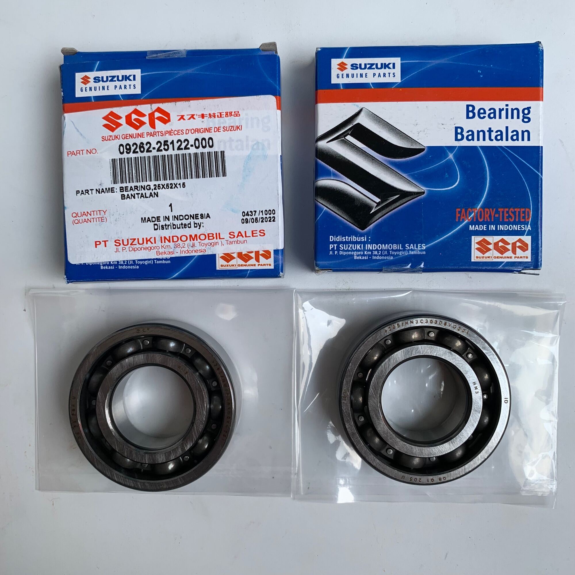 Bearing Laher Kruk As Kanan Kiri Satria 2 Tak 2T GX GS Tornado Original