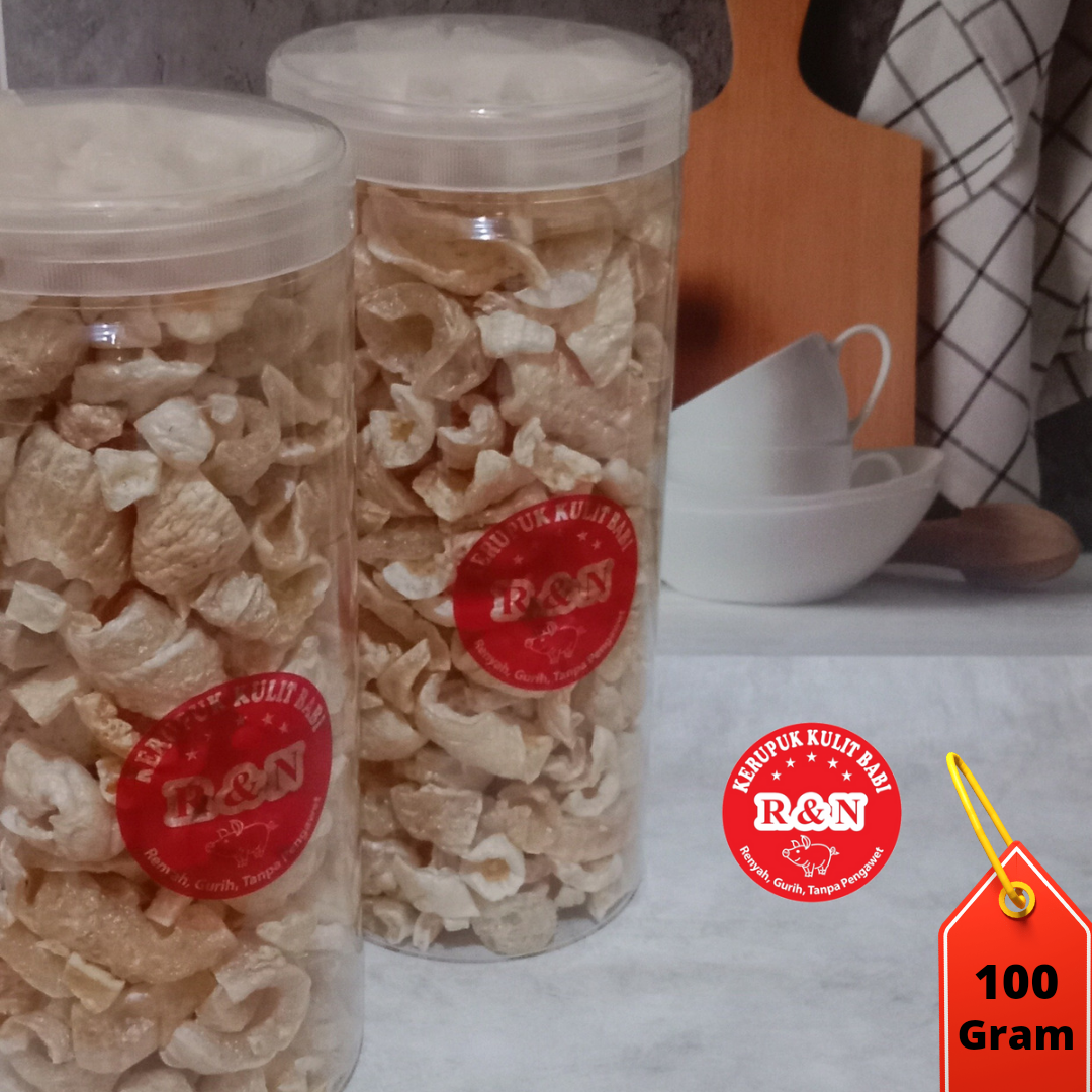 KERUPUK KULIT BABI R N IMPORT CU JIU CHA KERUBI UKURAN SMALL TOPLES