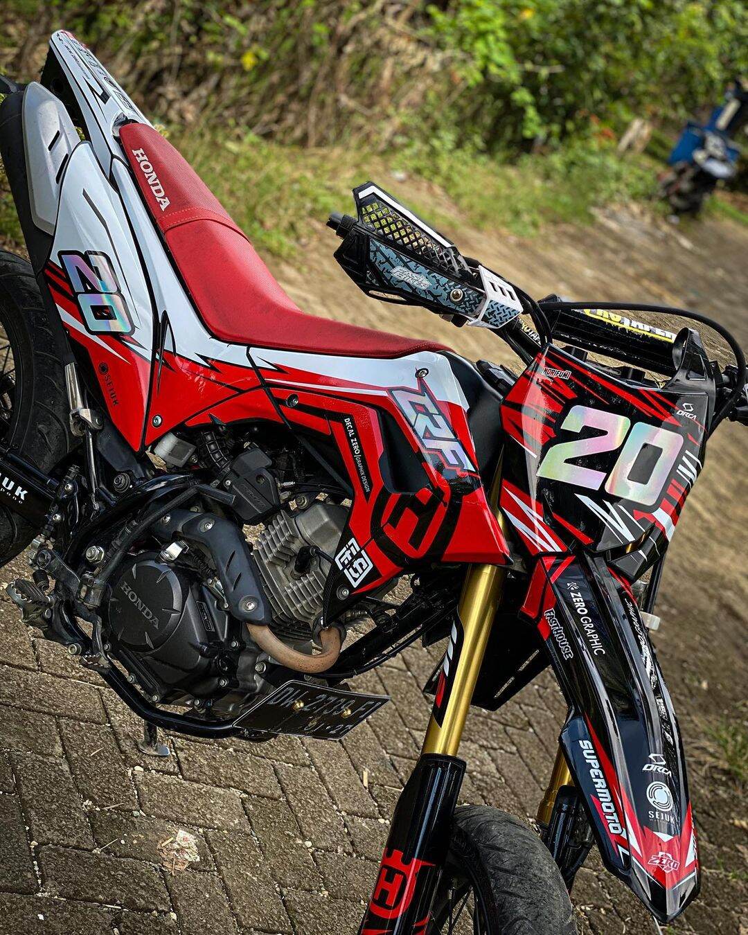 Decal Sticker Motor Crf L Fullbody Merah Lazada Indonesia