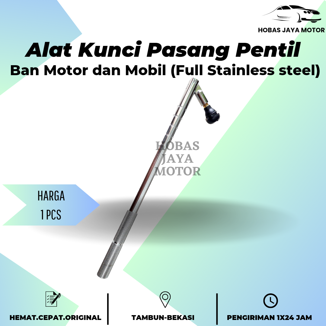 Alat Kunci Bantu Pasang Pentil Karet Tubeless Ban Motor Dan Mobil Full