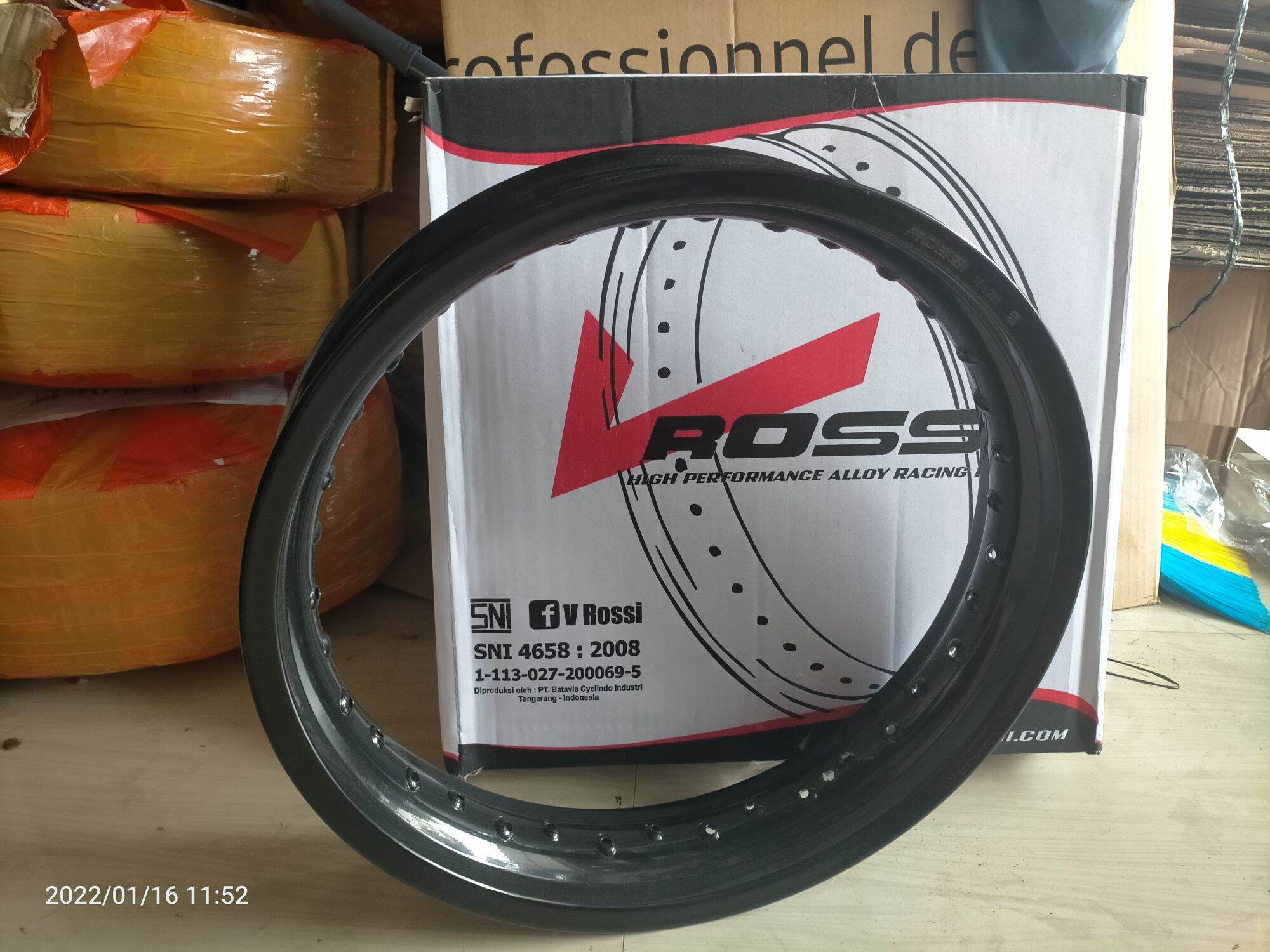 Velg Rossi Tapak Lebar Ring Uk Hitam Glossy Pcs Lazada Indonesia