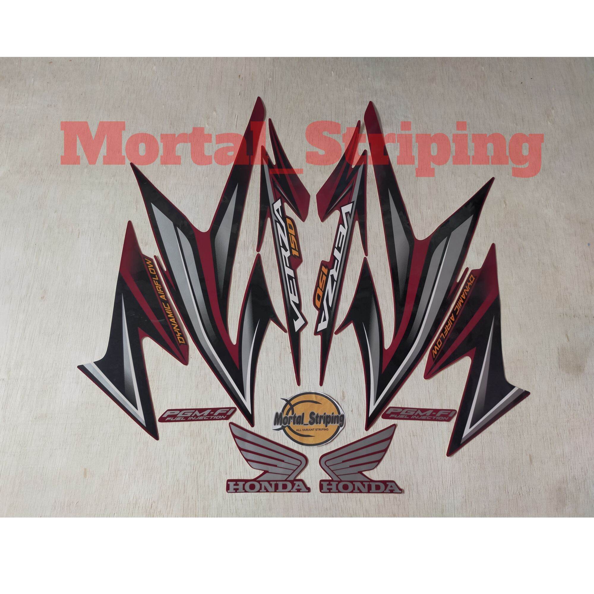 STICKER STRIPING STIKER LES POLET BODY MOTOR HONDA VERZA 150 TAHUN 2014