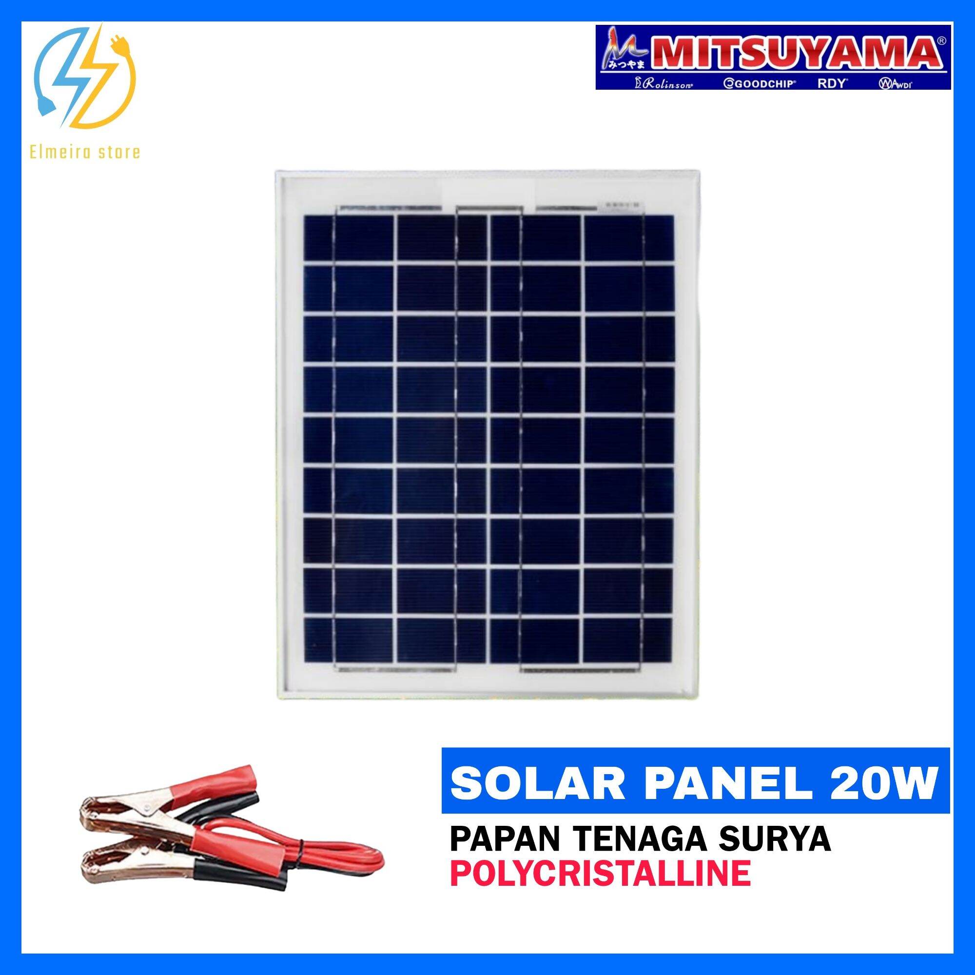 Solar Panel 20 Wp Solar Cell Tenaga Surya Papan Pembangkit Listrik