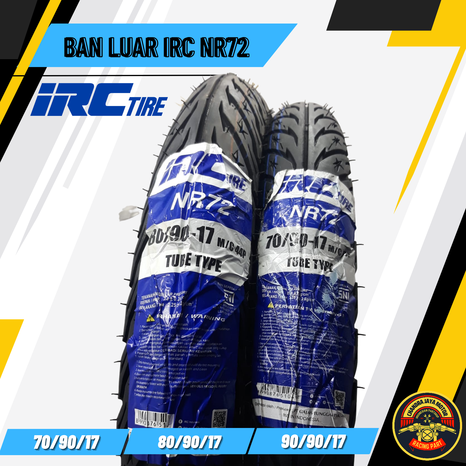 Ban Luar Irc Ring Ukuran Depan