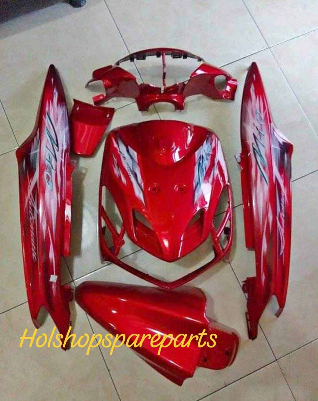 Full Body Halus Yamaha Mio Smile Warna Merah Maroon Plus Stripping