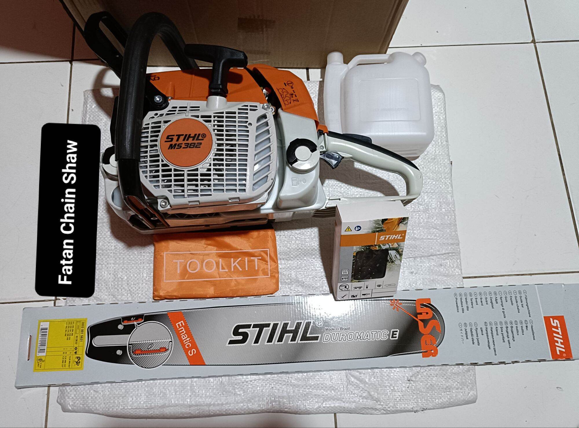 Mesin Gergaji Senso STIHL MS 382 Bar 25 Original Komplit Made In