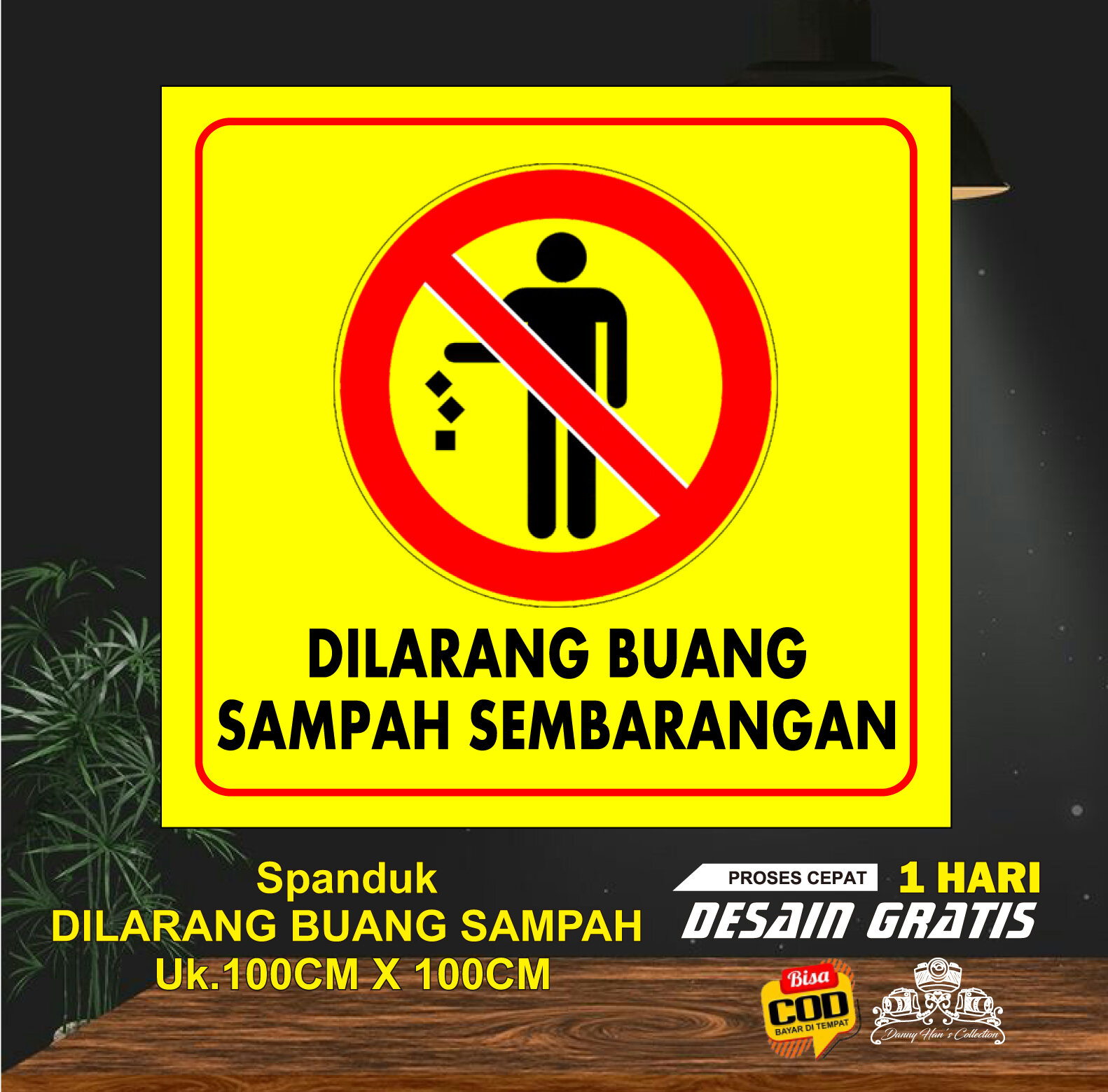 Spanduk Banner Dilarang Buang Sampah Dilarang Parkir Ukuran Cmx Sexiz Pix