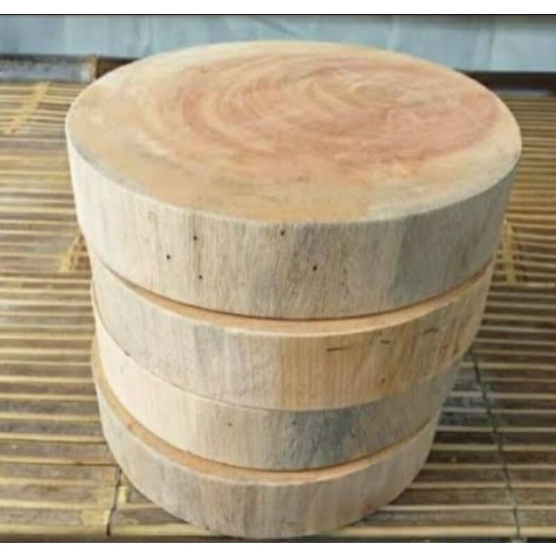 Talenan Kayu Bulat Tebal Diameter Cm Talenan Daging Murah Cutting