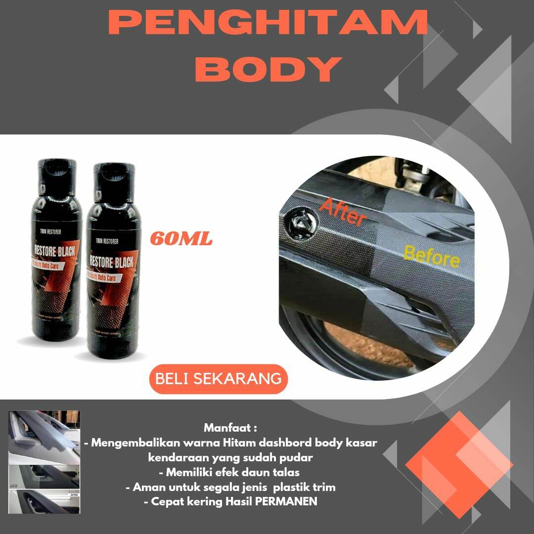 Penghitam Body Motor Permanen Original Isi Ml Penghitam Dashboard