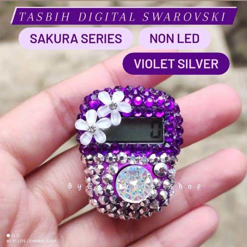 Tasbih Digital Swarovski Non Led Sakura Series Tasbih Cantik Alat