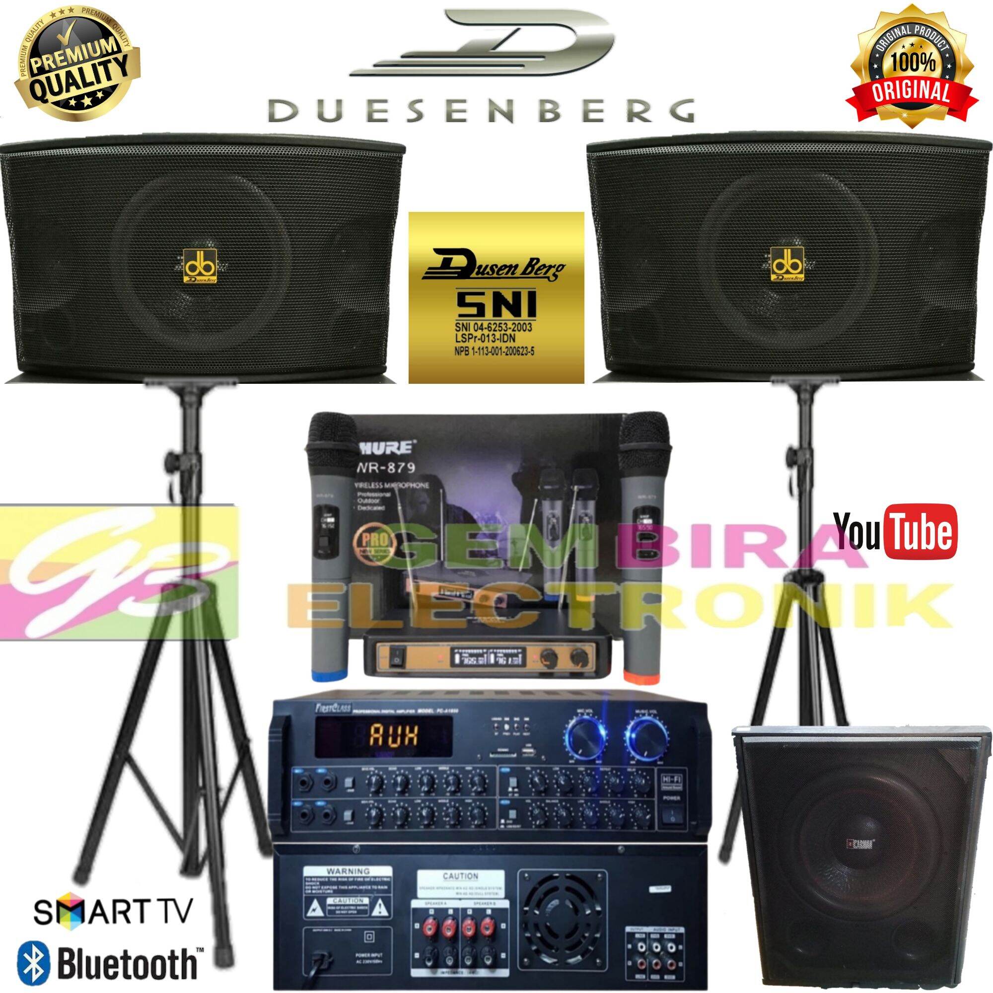 Paket Karaoke Speaker Dusenberg Inch Subwoofer Inch Original