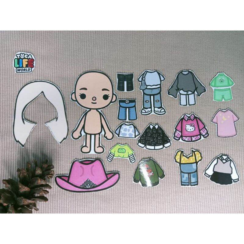 Paper Doll Toca Boca Magnet Mainan Bp Bpan Toca Boca Bp Bpan Kertas