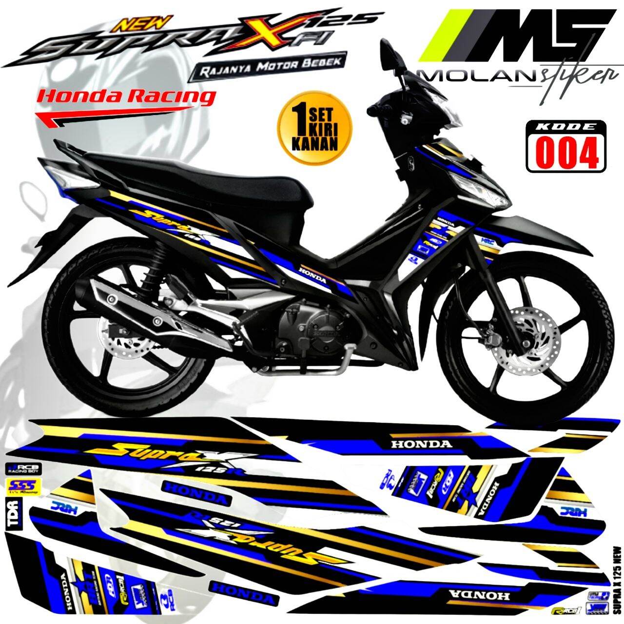 Decal Sticker Striping Variasi Supra X 125 Fi 2016 2022 New Honda Supra