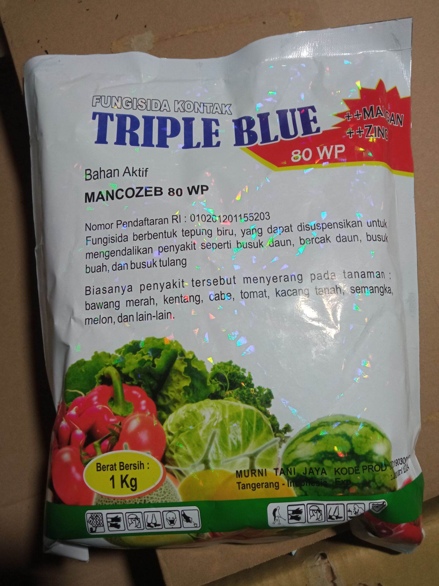 Fungisida TRIPLE BLUE 80WP Isi 1kg Lazada Indonesia