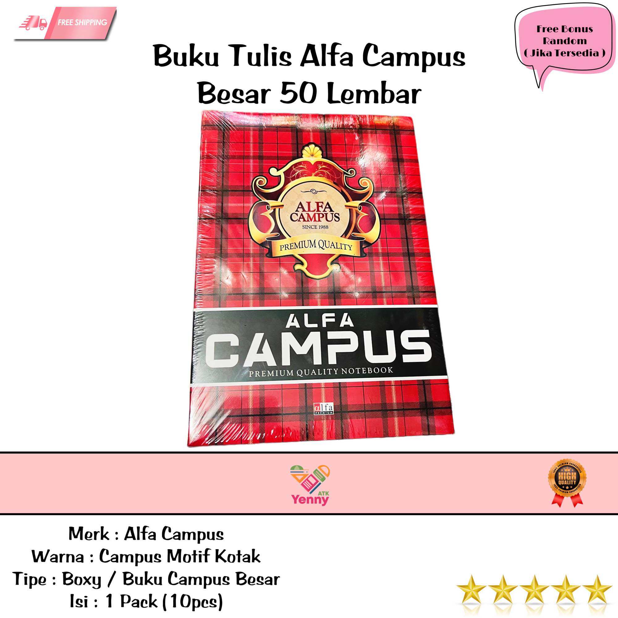 Buku Campus Alfa Suma 50 Lembar 1 Pack 10 Buku Buku Campus 50