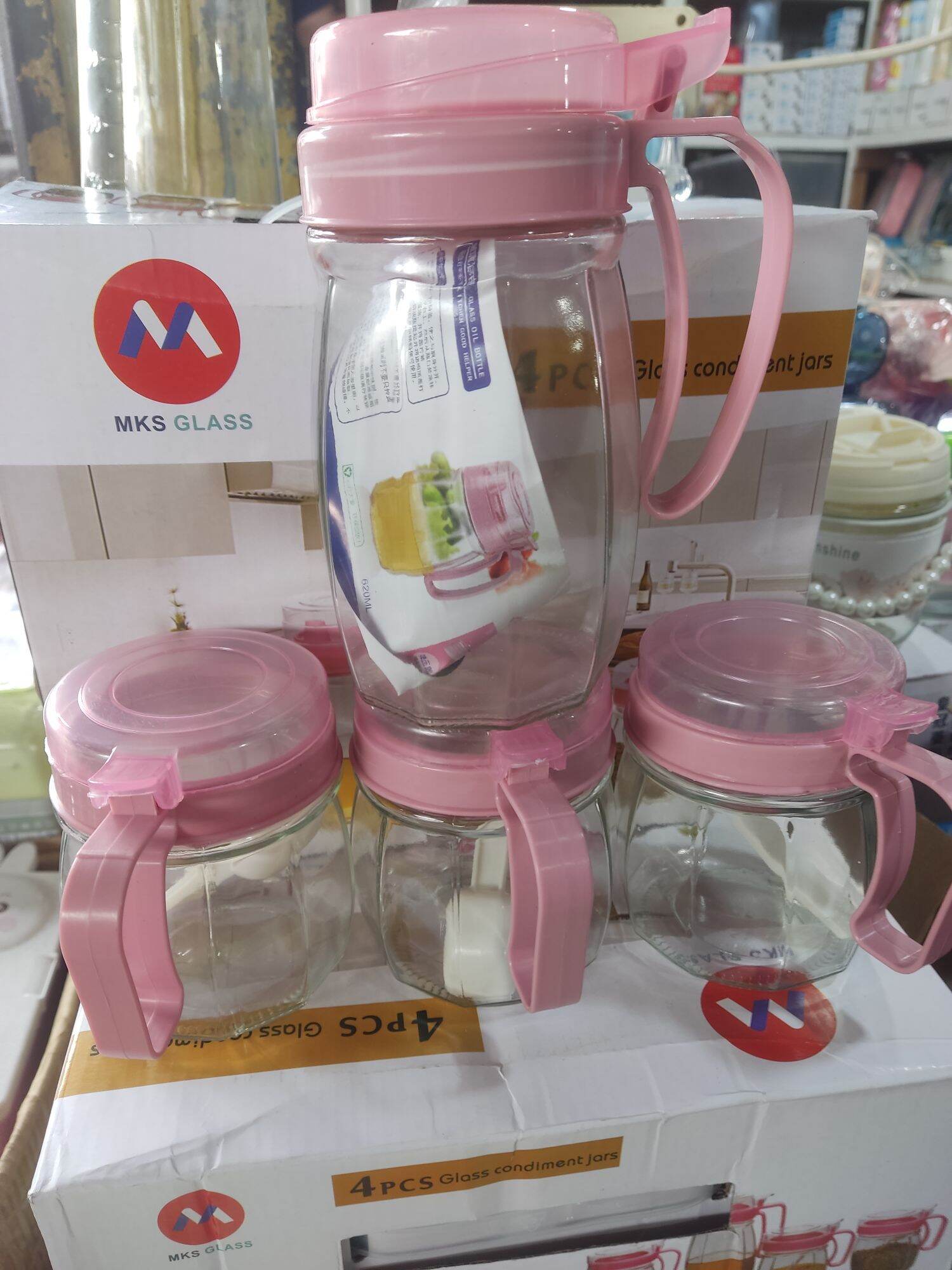 Kitchen Jar Set Tempat Bumbu Dan Minyak Set Isi Lazada Indonesia