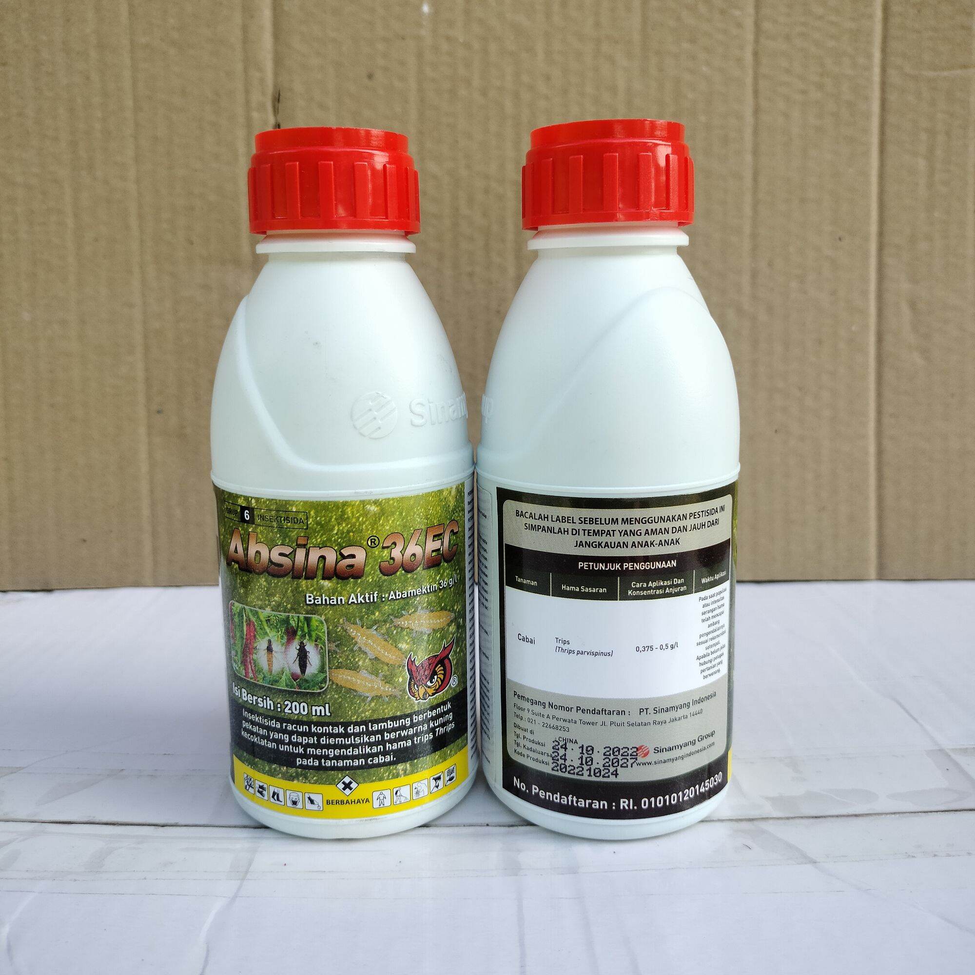 Insektisida ABSINA 36 EC 200ml Bahan Aktif Abamektin 36 G L