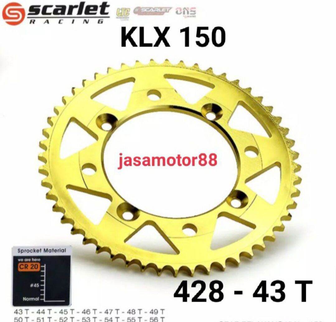 Gear Gir Gigi Tarik Belakang Klx T Gold Edition Lazada