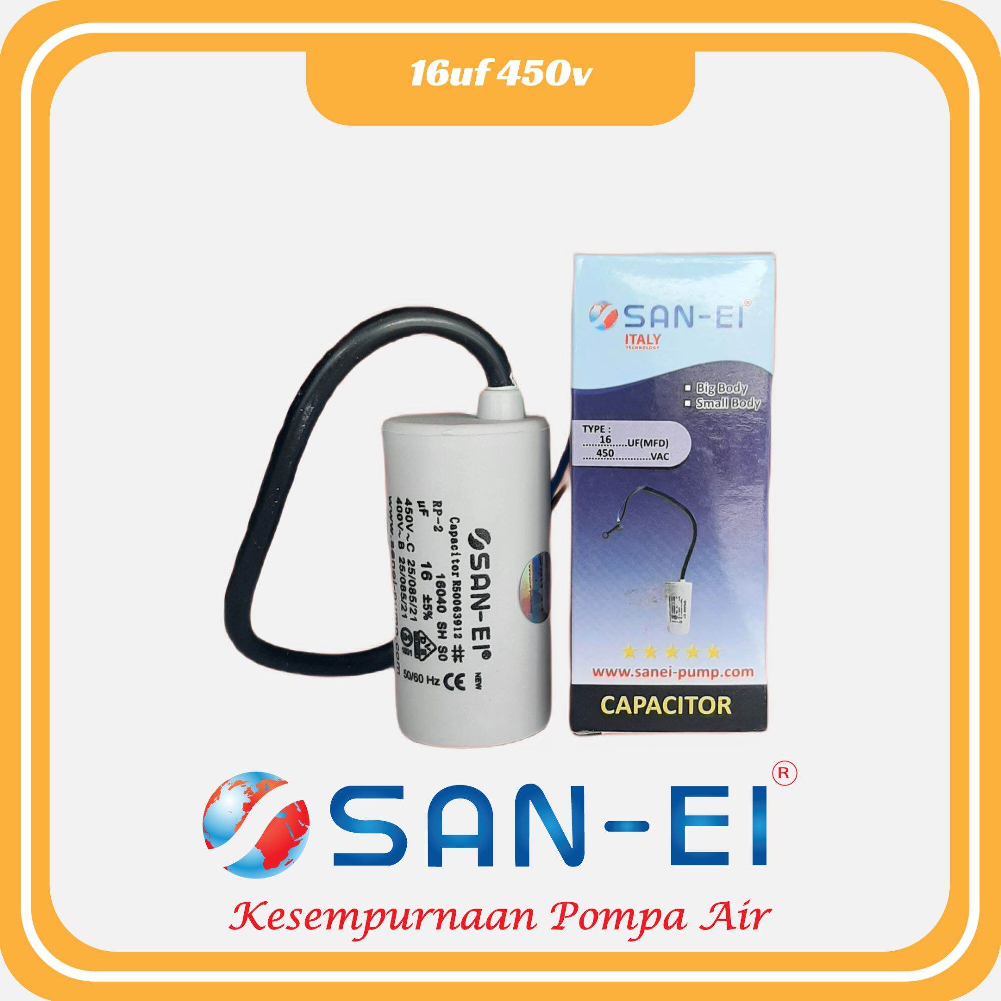 Kapasitor Pompa Air Bulat Kabel Uf V Lazada Indonesia