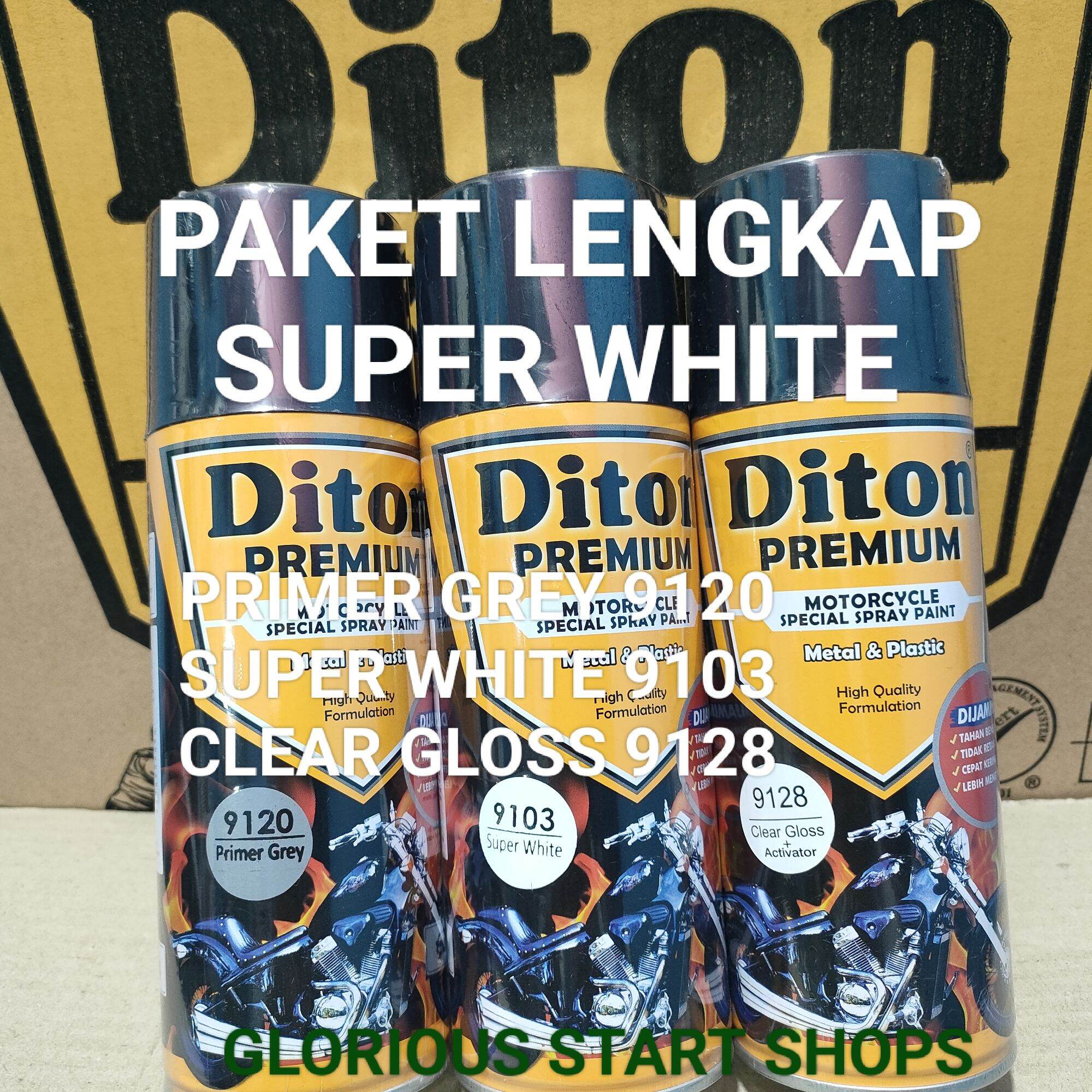 Pilok Cat Diton Premium Paket Lengkap Klg Super White Putih Susu