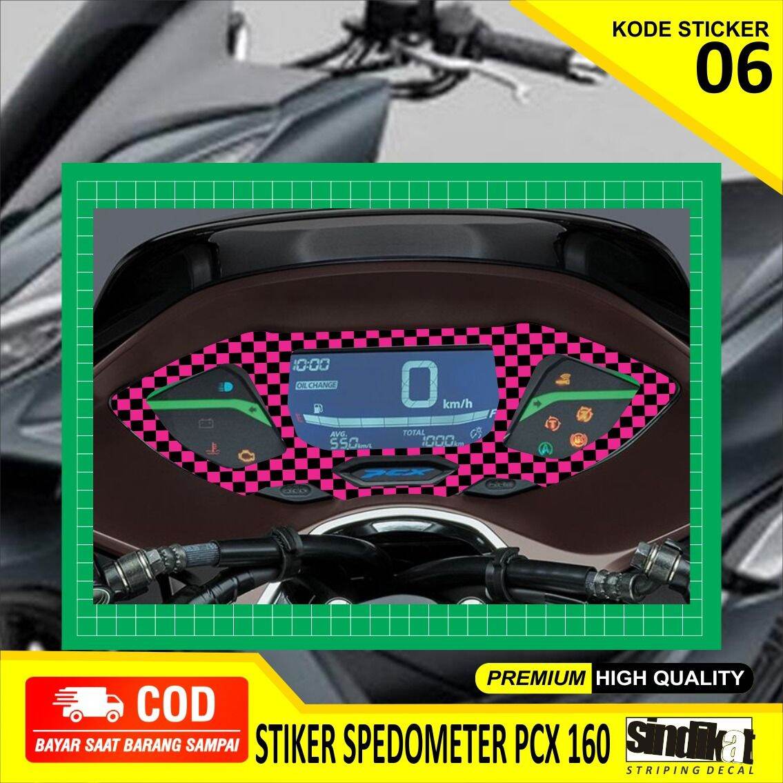 Stiker Speedometer Honda PCX 160 Motif Semua Ready Packing Aman