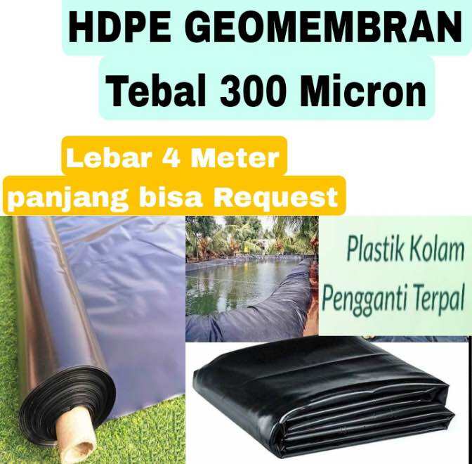 Plastik Hdpe Geomembran Tebal Micron Lebar Meter X Panjang