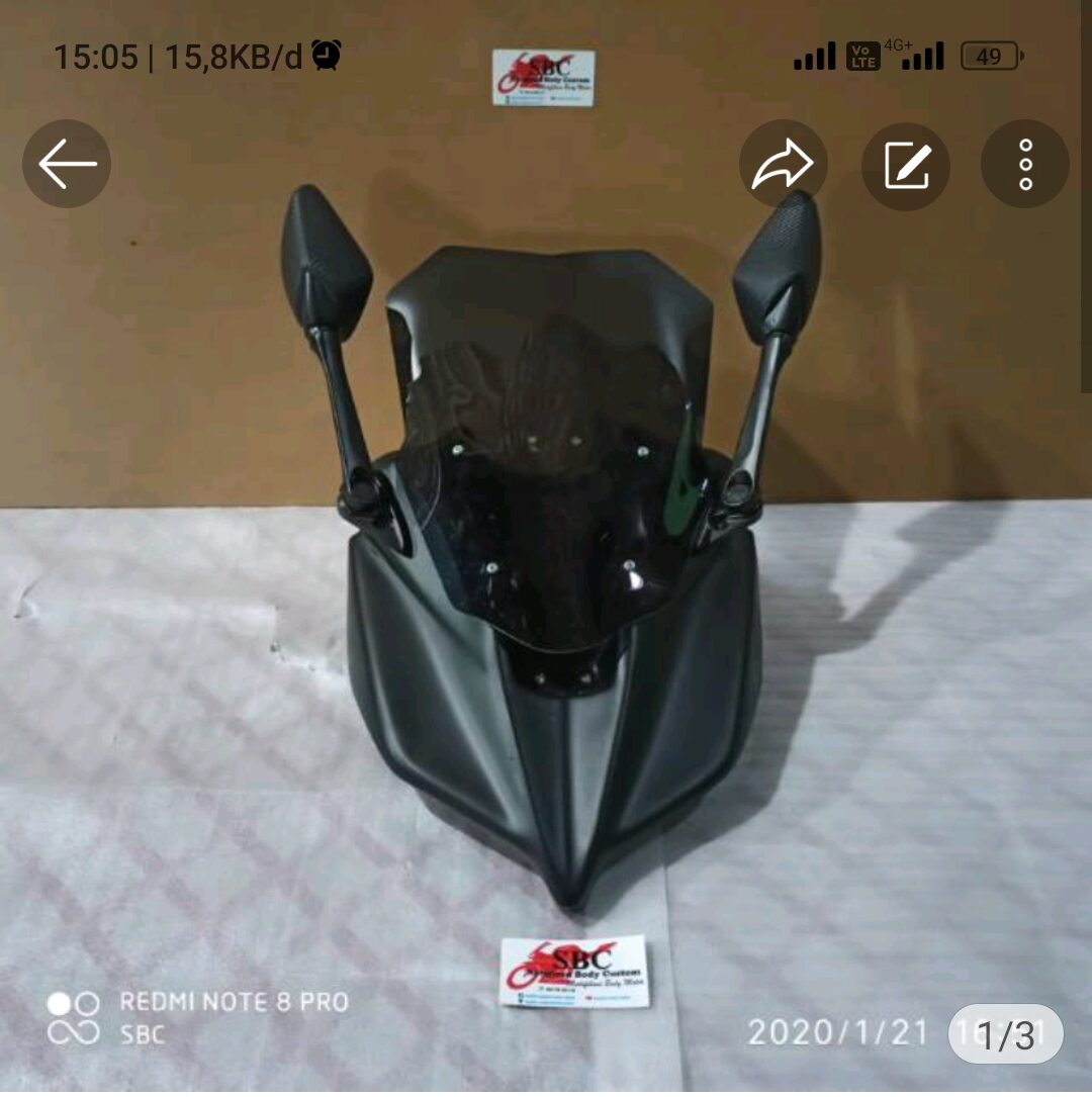 Topeng Tameng Kedok Xmax Aerox New Aerox Connected Hitam