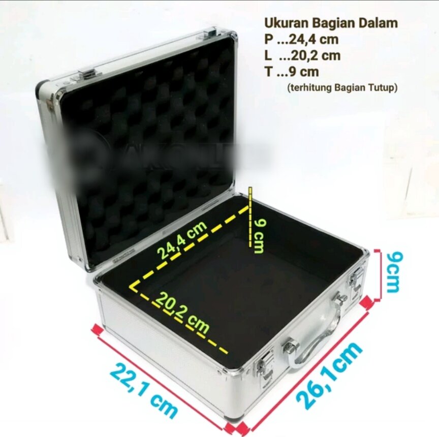 Koper Sound System Hardcase Case Alumunium Box Ukuran Sedang Buat Mic