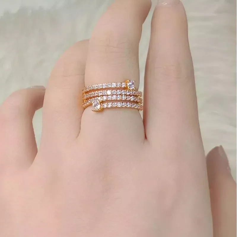 La Vienne Aksesoris Perhiasan Cincin Titanium Wanita Anti Karat