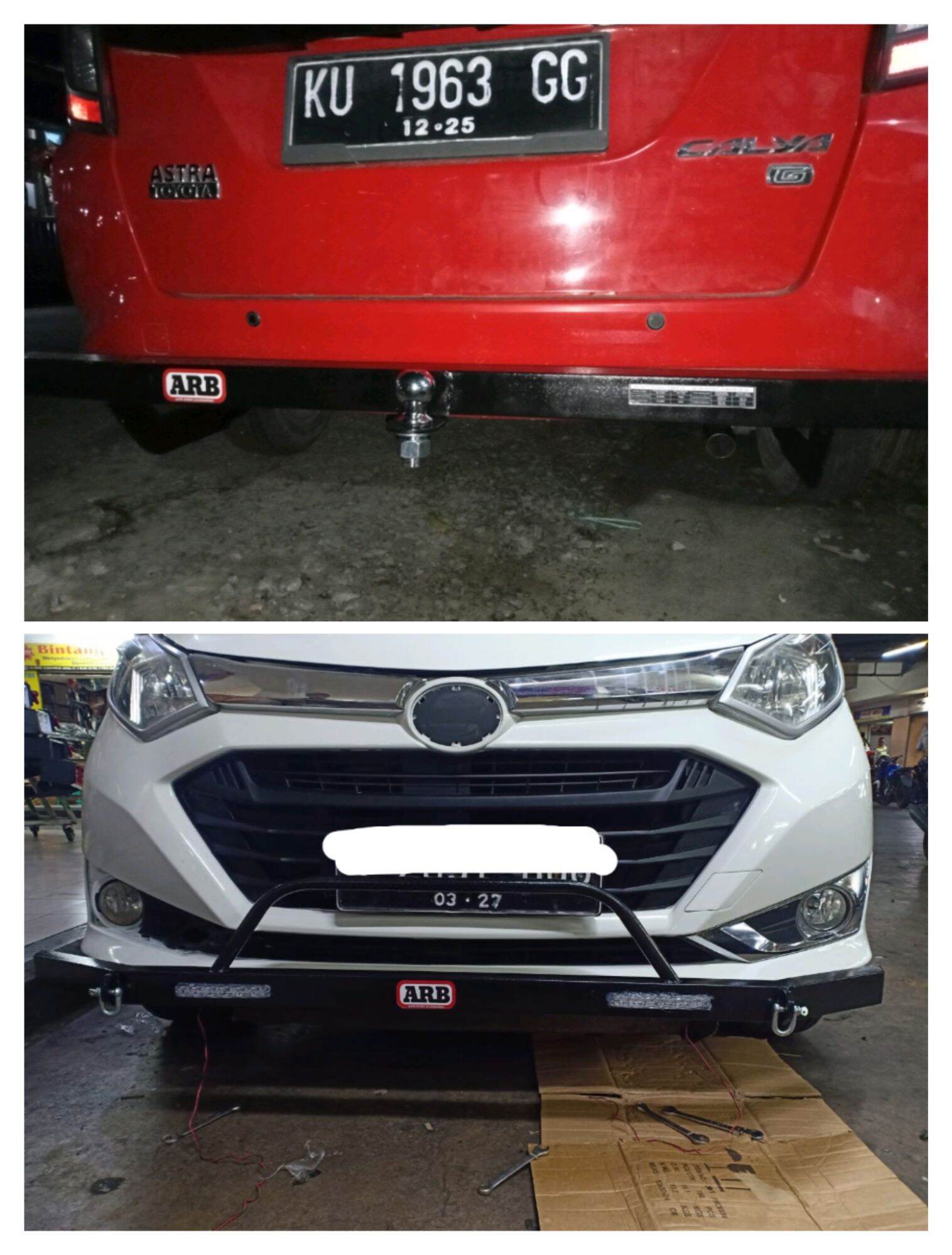 Paket Towing Bumper Belakang Dan Tanduk Depan Mobil Calya Sigra