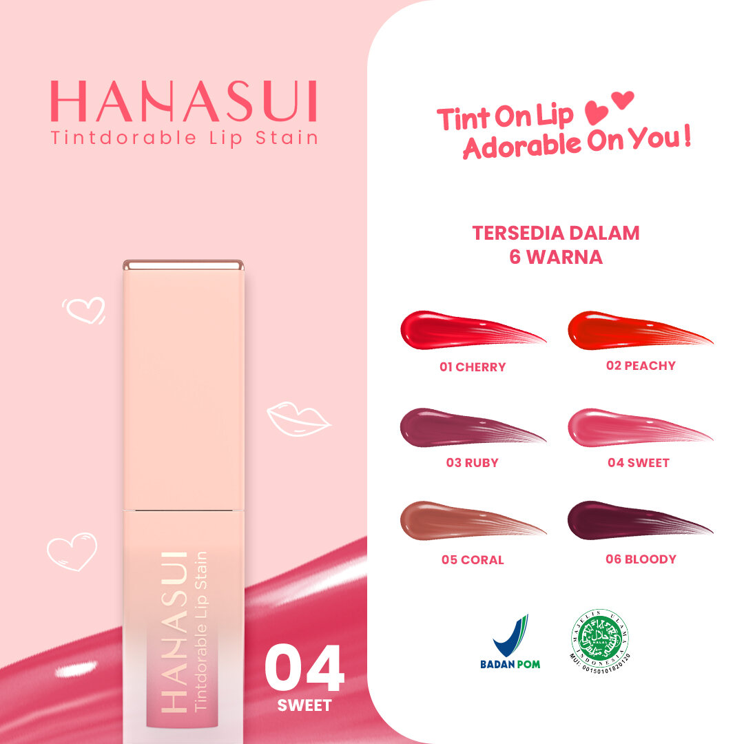 Hanasui Tintdorable Lip Stain Lip Tint Sweet Lazada Indonesia