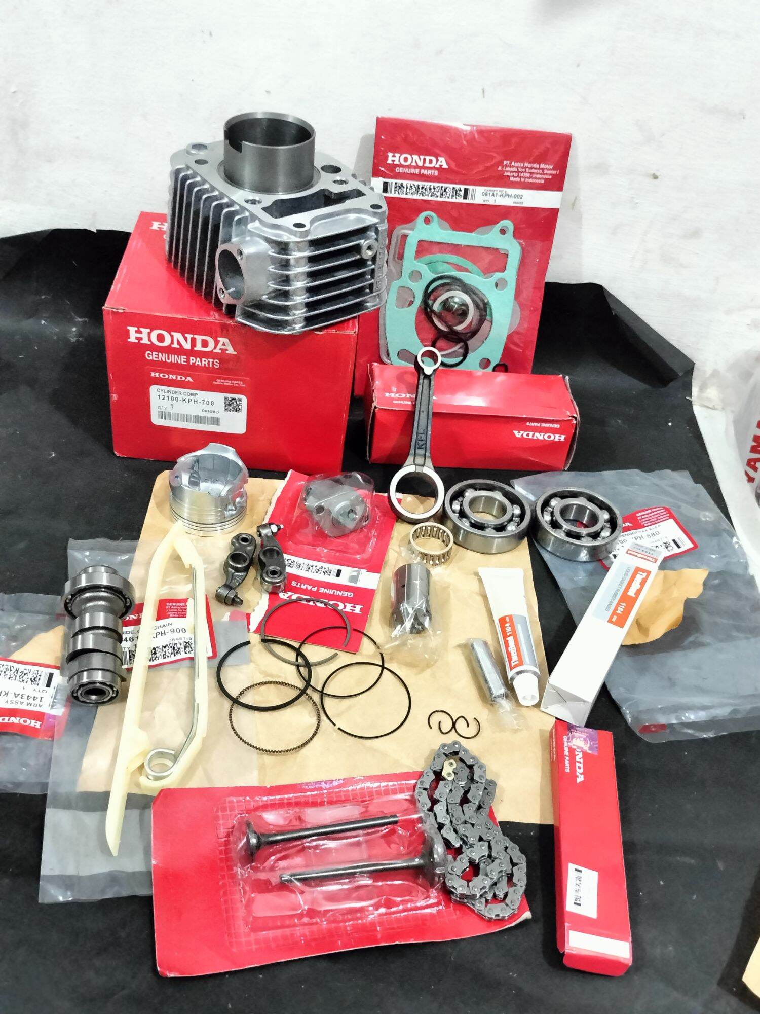 Blok Seher Komplit KPH Isi Piston Kit Honda Supra X 125 Karisma Sesuai