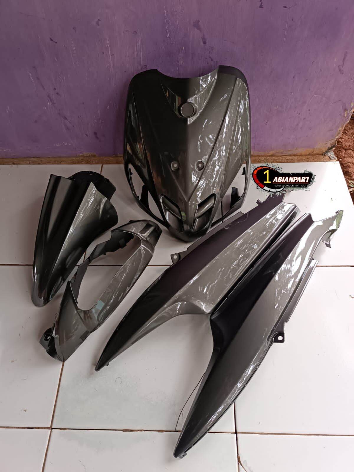 Cover Full Bodi Halus Mio Sporty Warna Abu Grey Fullset Body Alus Mio