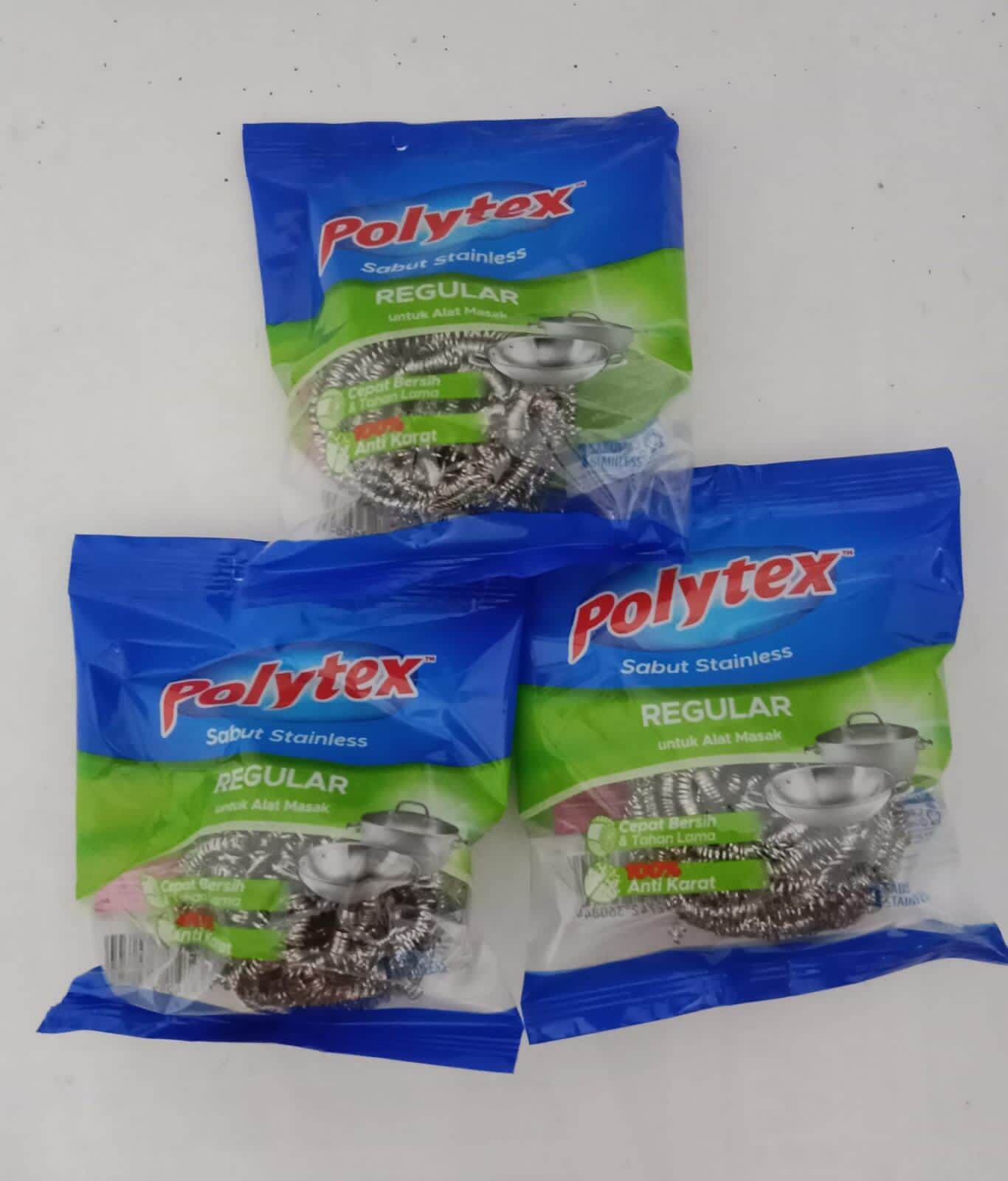 POLYTEX Sabut Stainless Beli 3 Pcs Atau 1 Lembar Isi 12 Pcs