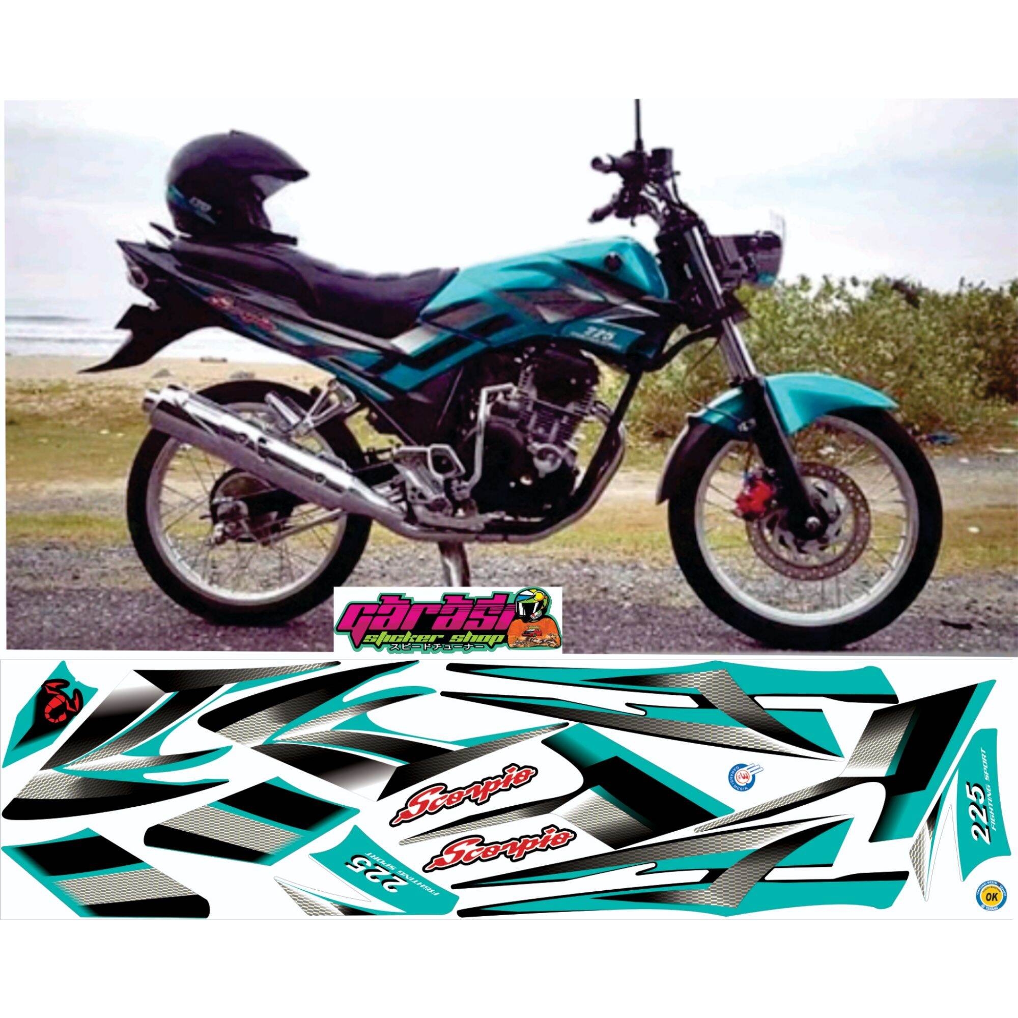 Striping Scorpio Steko Hijau Tosca Lazada Indonesia